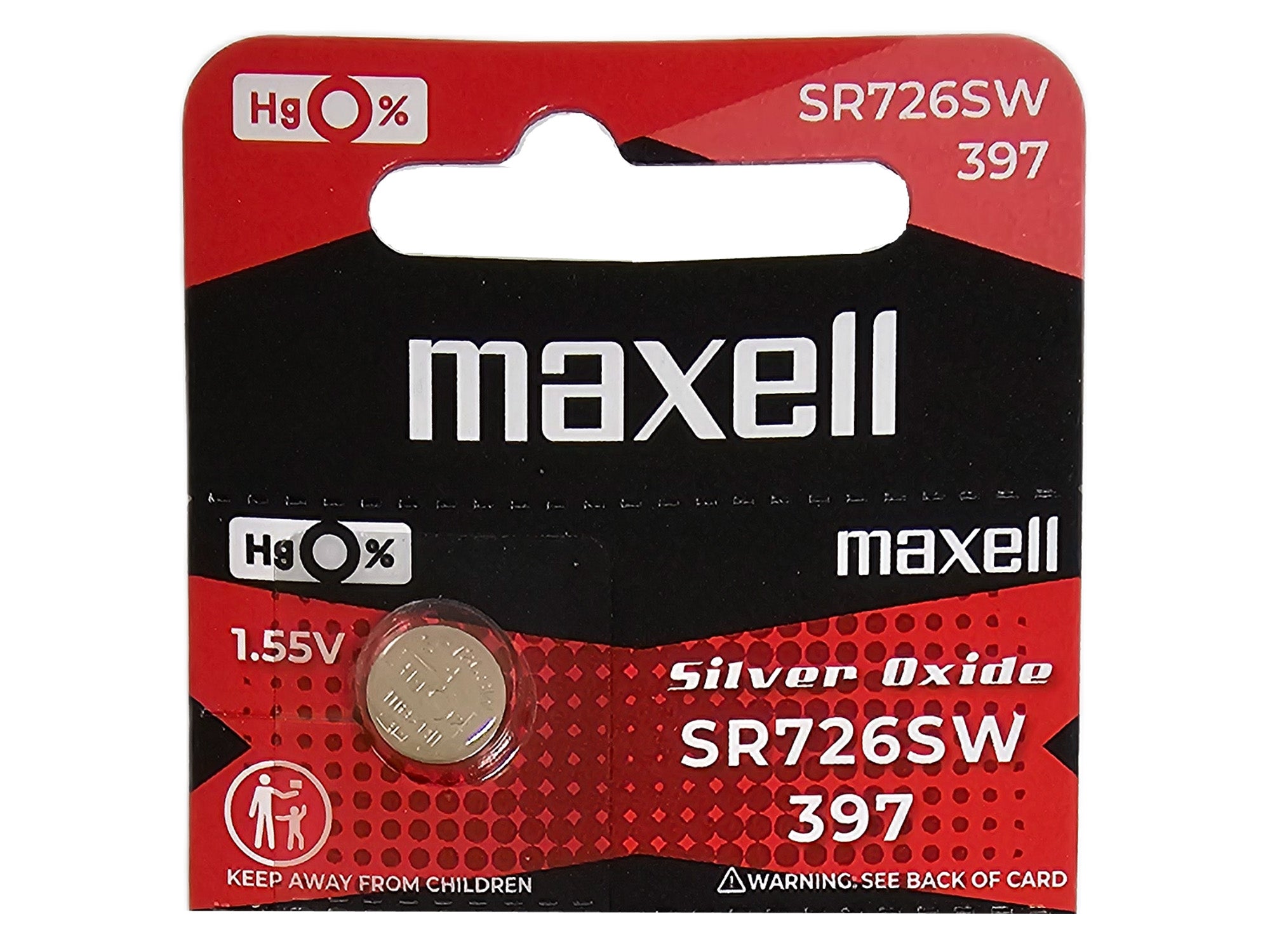 Maxell SR726SW (397) silver oxide - 1 watch battery