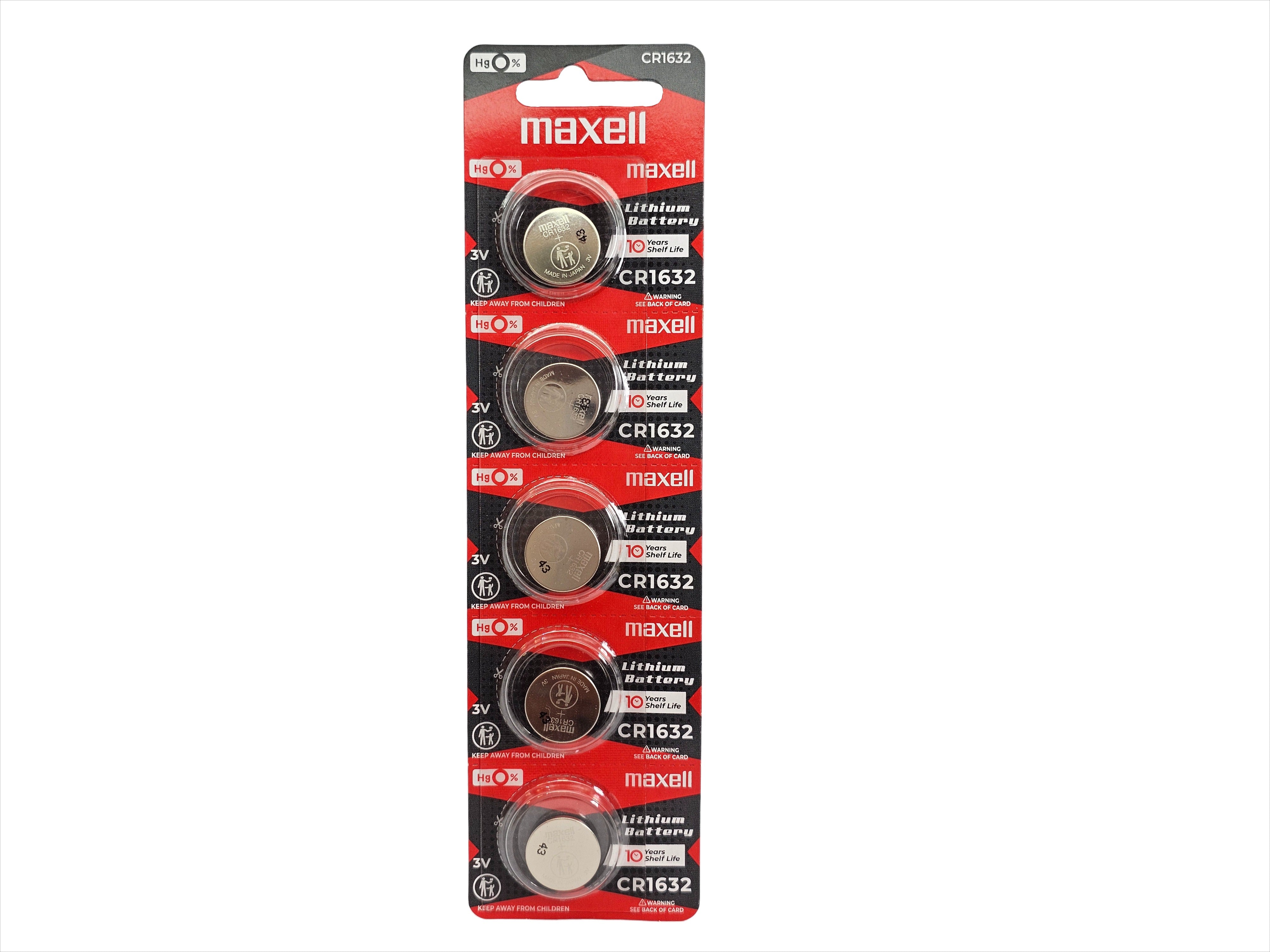 Maxell CR1632 3V Lithium Coin Battery - 5 Pack (B5 x 1)