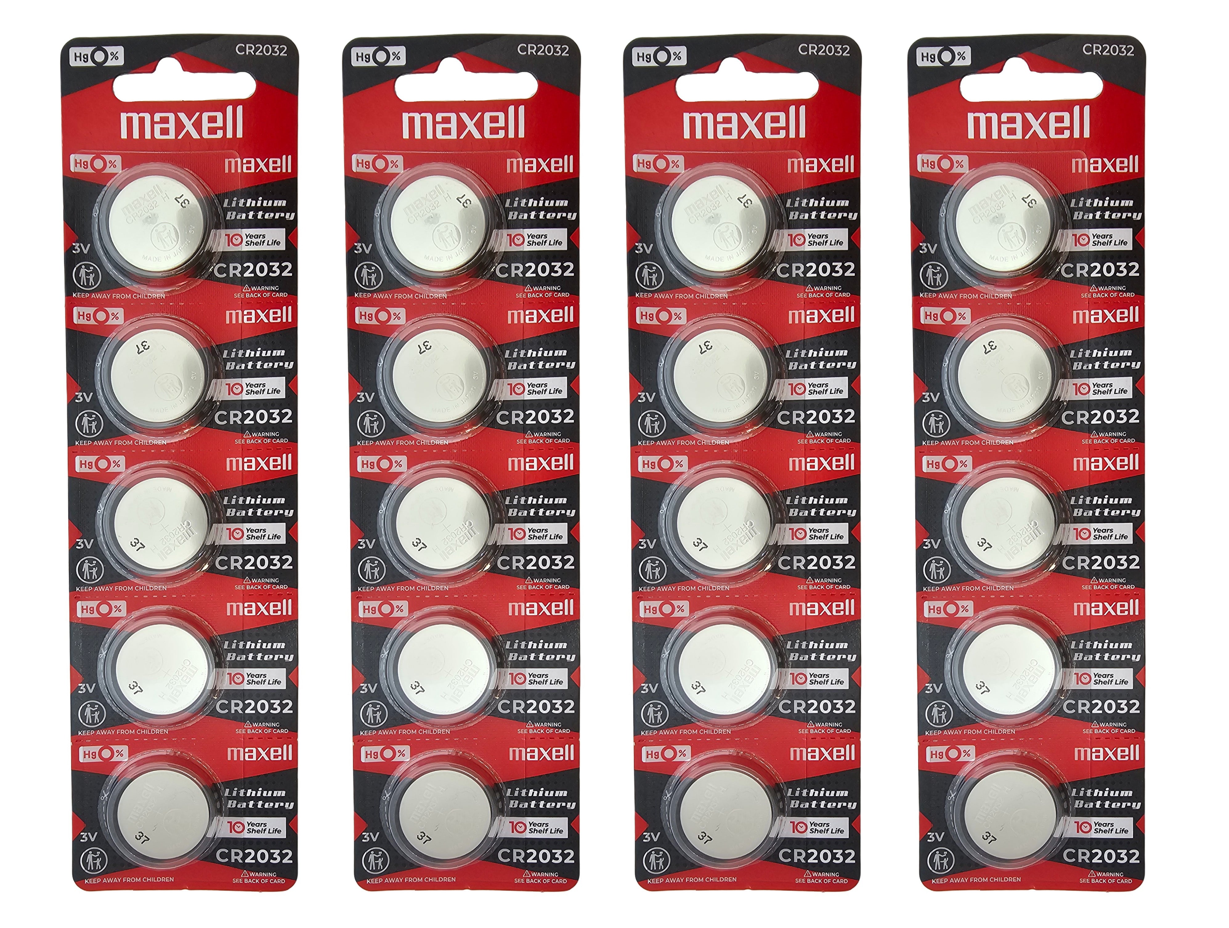Maxell CR2032 Lithium 3V Battery (CR2032H High Capacity)