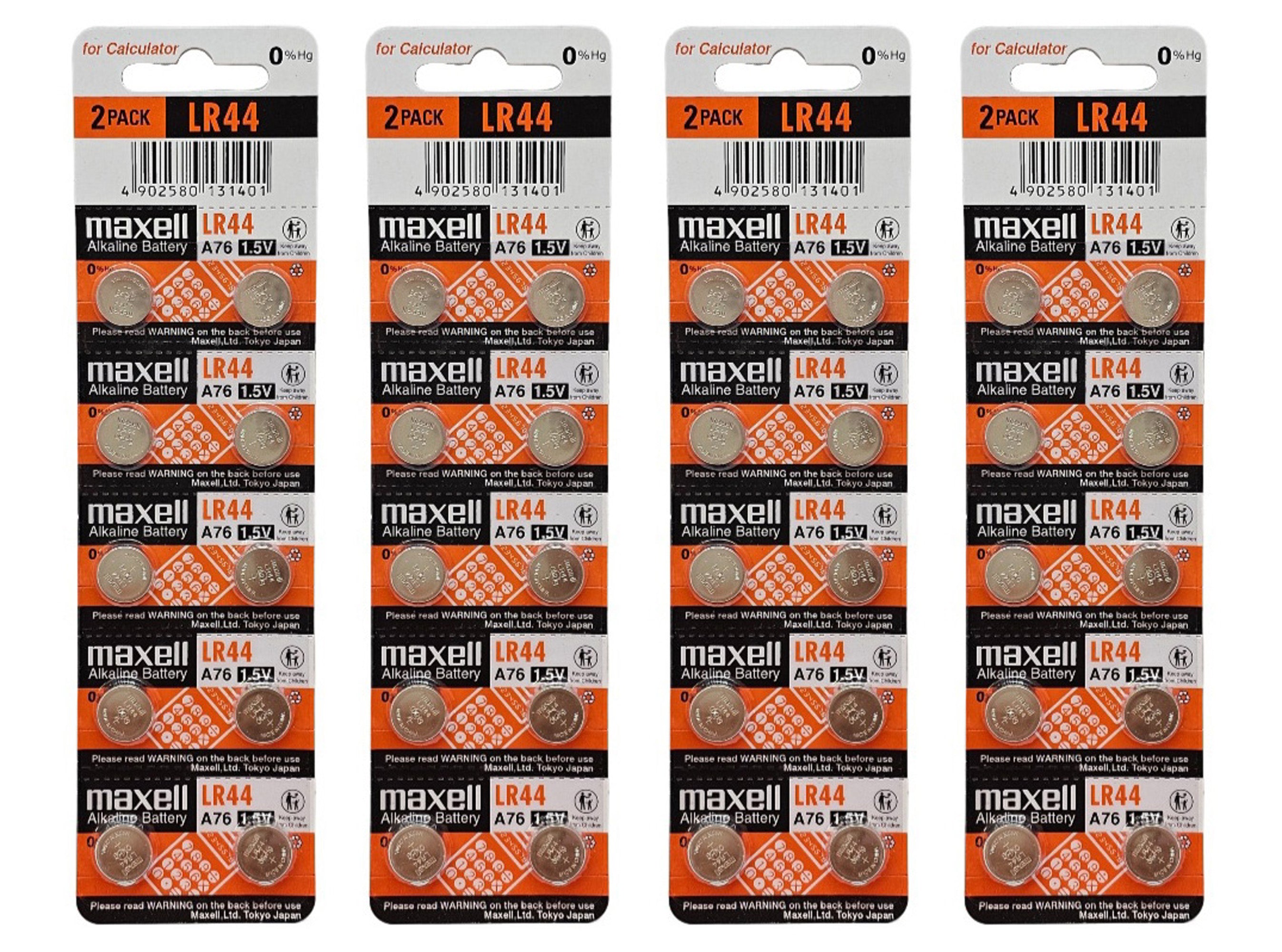 Maxell LR44 (A76, AG13) 1.5V Alkaline batteries