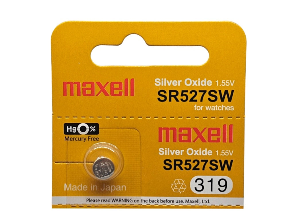 Maxell SR527SW (319) - 10 batteries (B5 x 2) (Exp: Jan 2026)