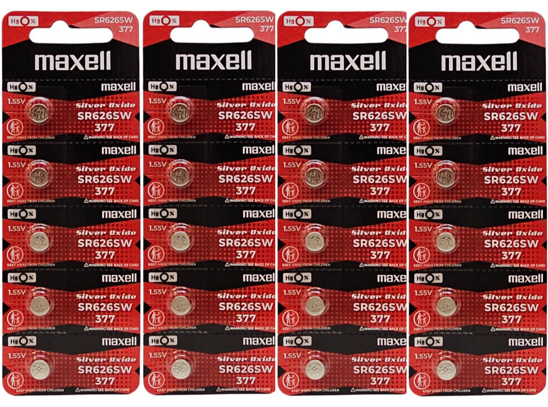 Maxell SR626SW (377) silver oxide watch battery