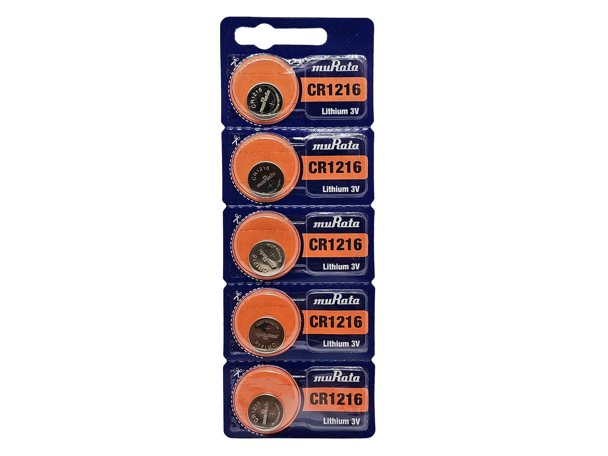 Murata CR1216 3V Lithium Coin Cell Battery - 5 Pack (B5 x 1)