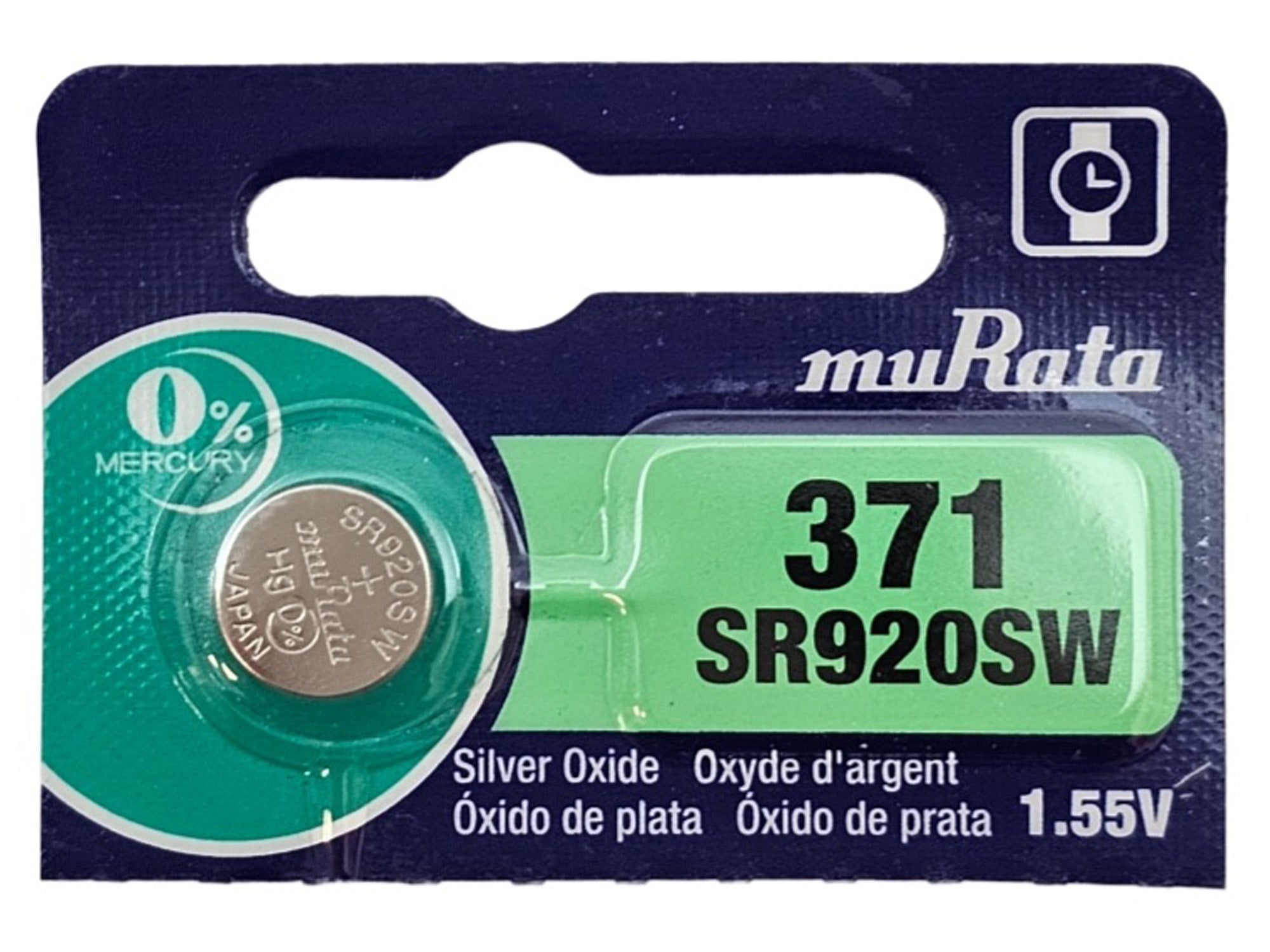 Murata SR920SW (371) Silver Oxide watch battery - 1 Pack