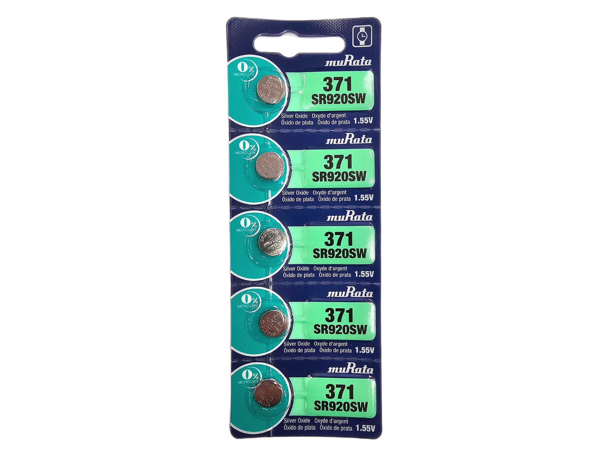 Murata SR920SW (371) Silver Oxide watch battery - 5 Pack (B5 x 1)