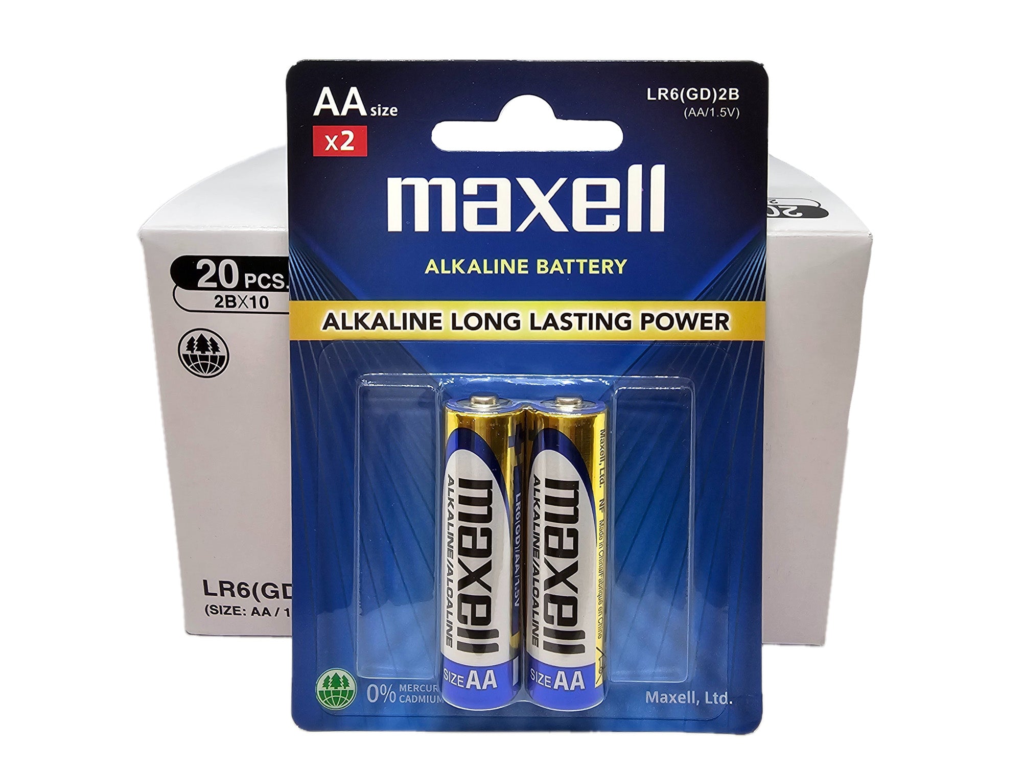 Maxell AA (LR6) GD Alkaline Batteries - 20 Pack (AA2 x 10)