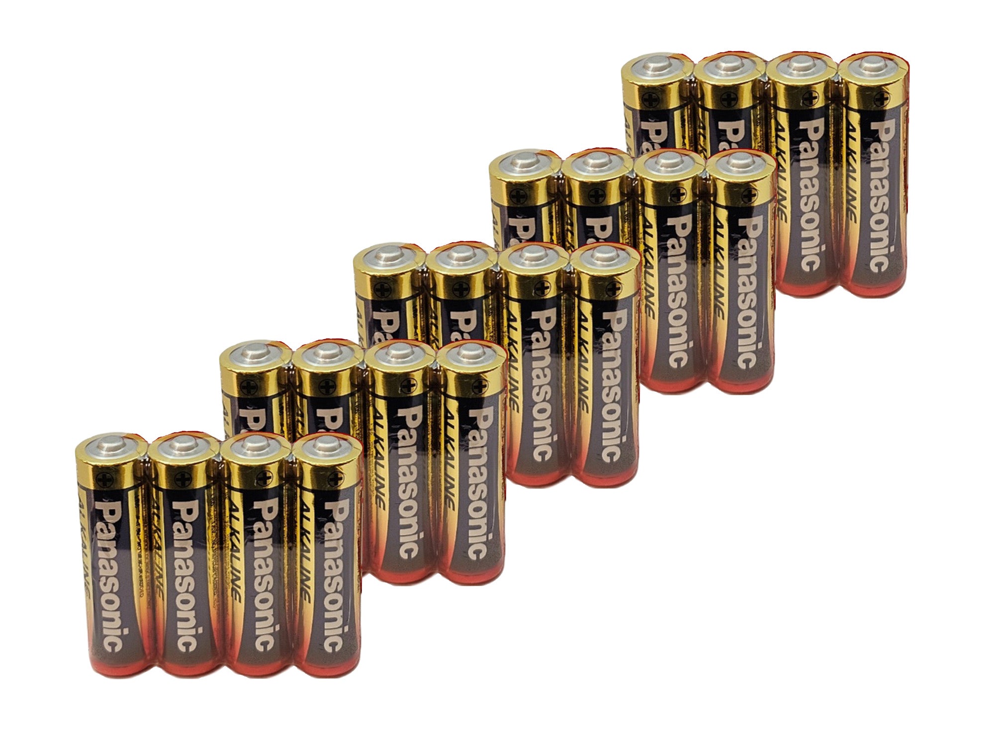 Panasonic AA Alkaline Batteries - 20 Pack (AA4 x 5), bulk