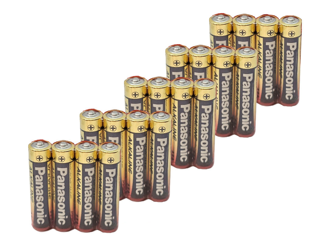Panasonic AAA Alkaline Batteries - 20 Pack (AAA4 x 5), bulk