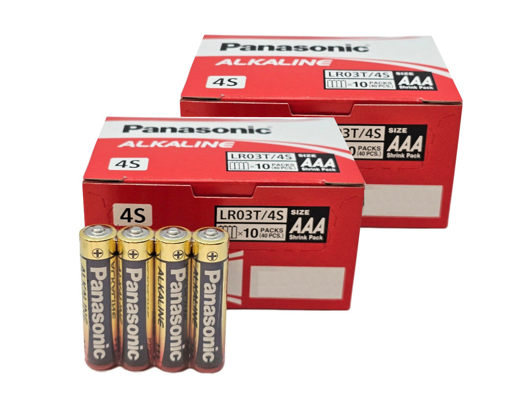 Panasonic AAA LR03 Alkaline Batteries - 80 Pack (2 boxes), Bulk