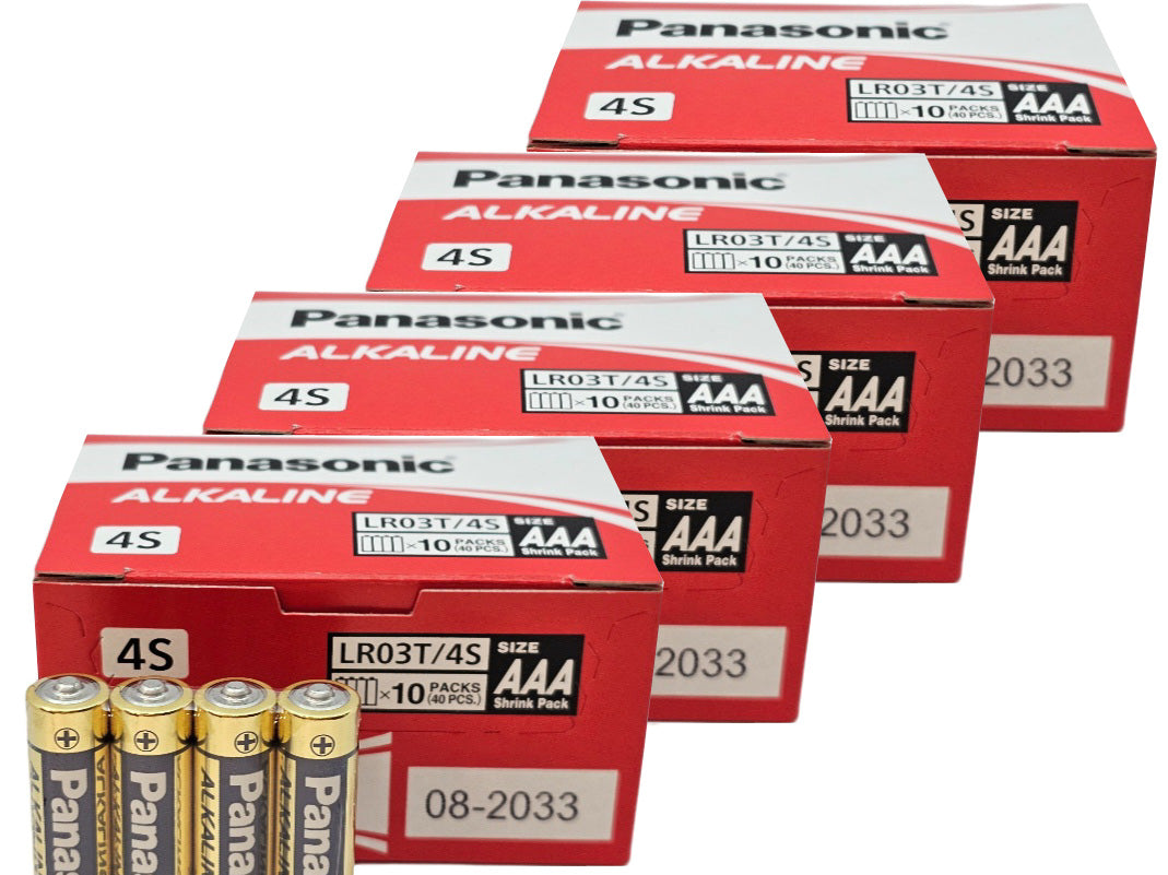 Panasonic AAA Alkaline 1.5V battery - 160 Pack (4 boxes), bulk