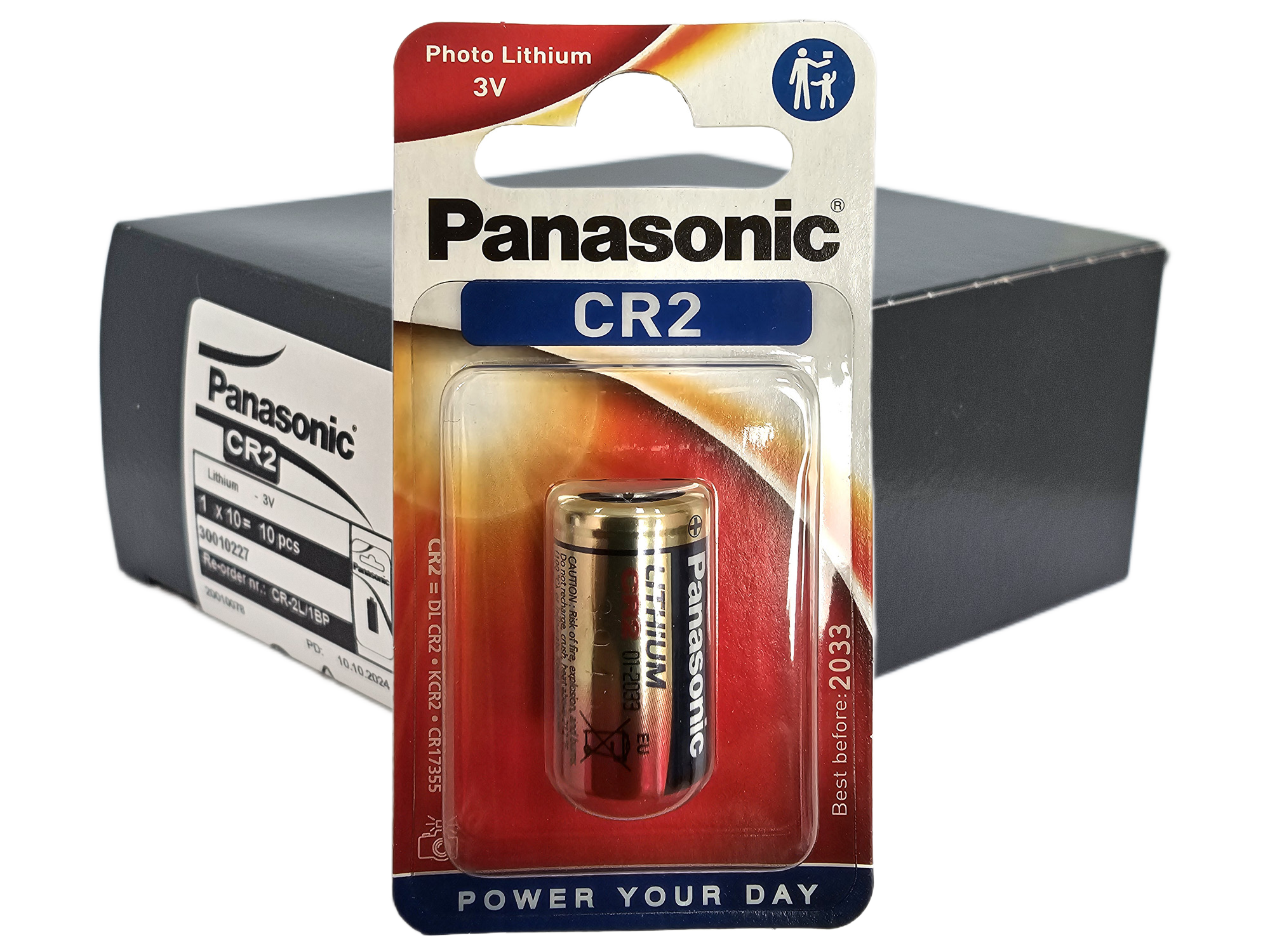Panasonic CR2 3V Lithium Photo batteries - 10 Pack