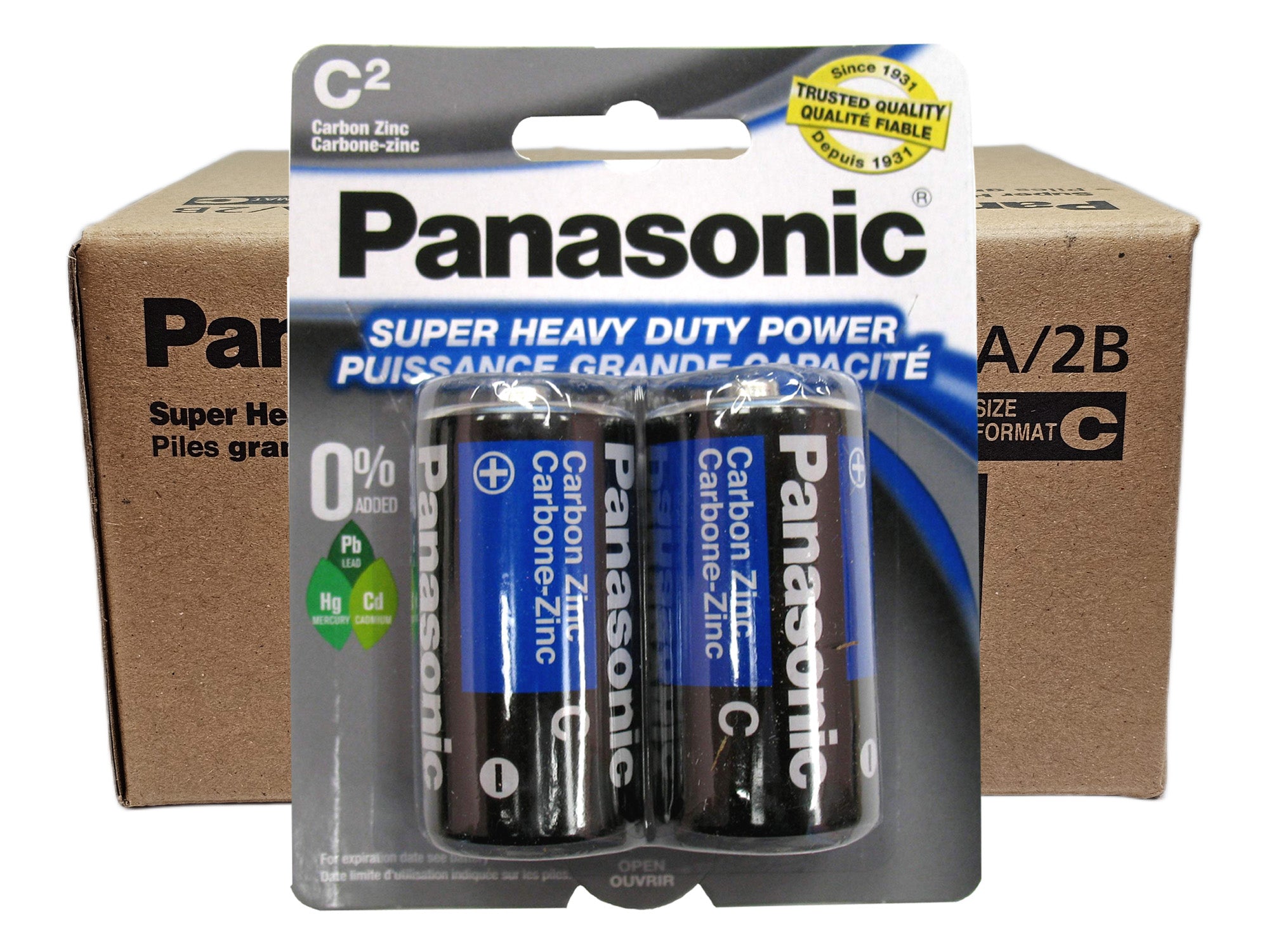 Panasonic C size (R14) SHD Carbon Zinc Batteries - 24 Pack (C2 x 12)