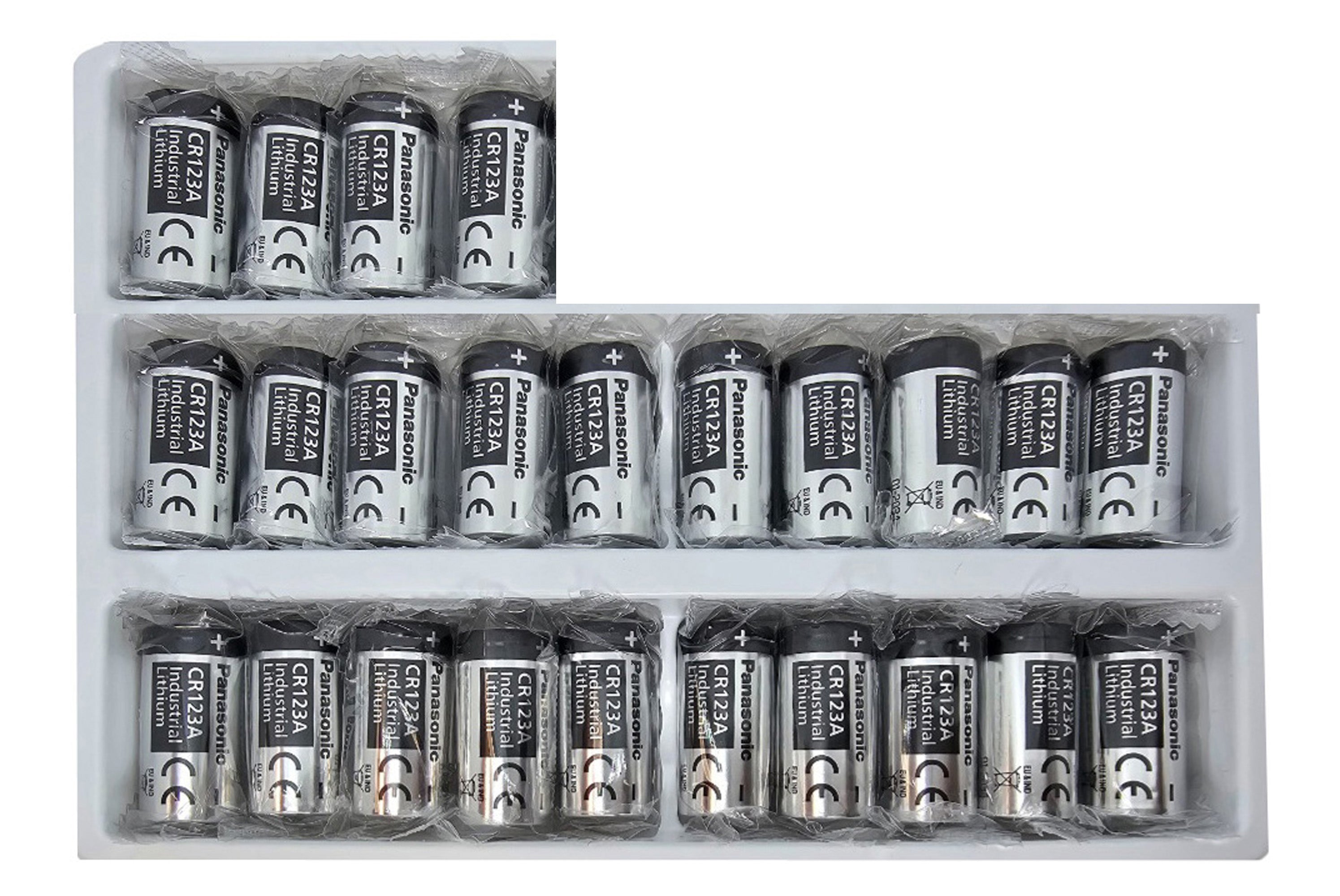 Panasonic CR123A (CR123) Industrial 3V Lithium Camera Battery - 24 Pack