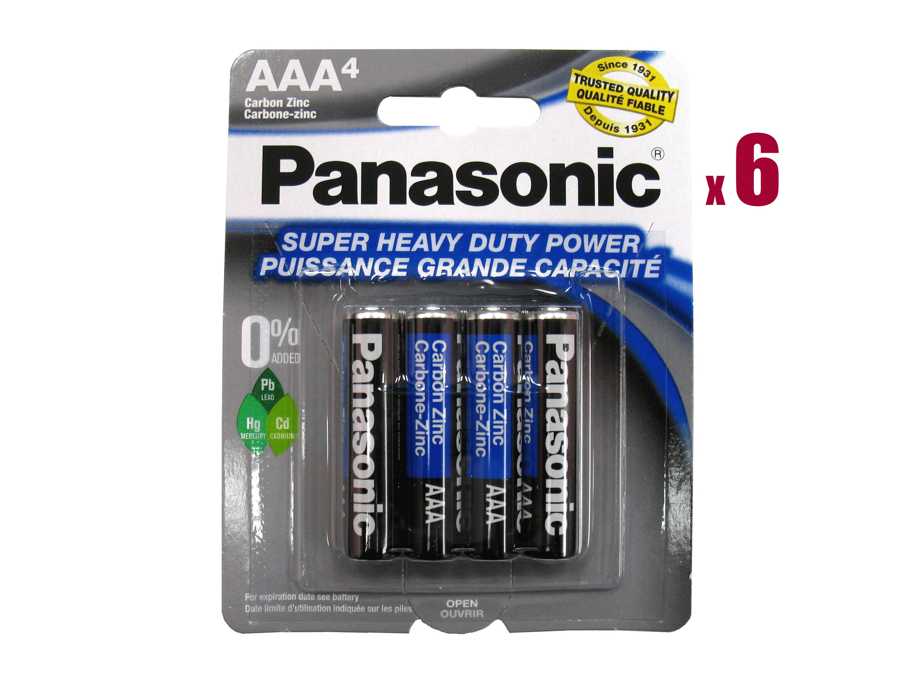 Panasonic AAA Suer Heavy Duty Batteries - 24 Pack (AAA4 x 6)