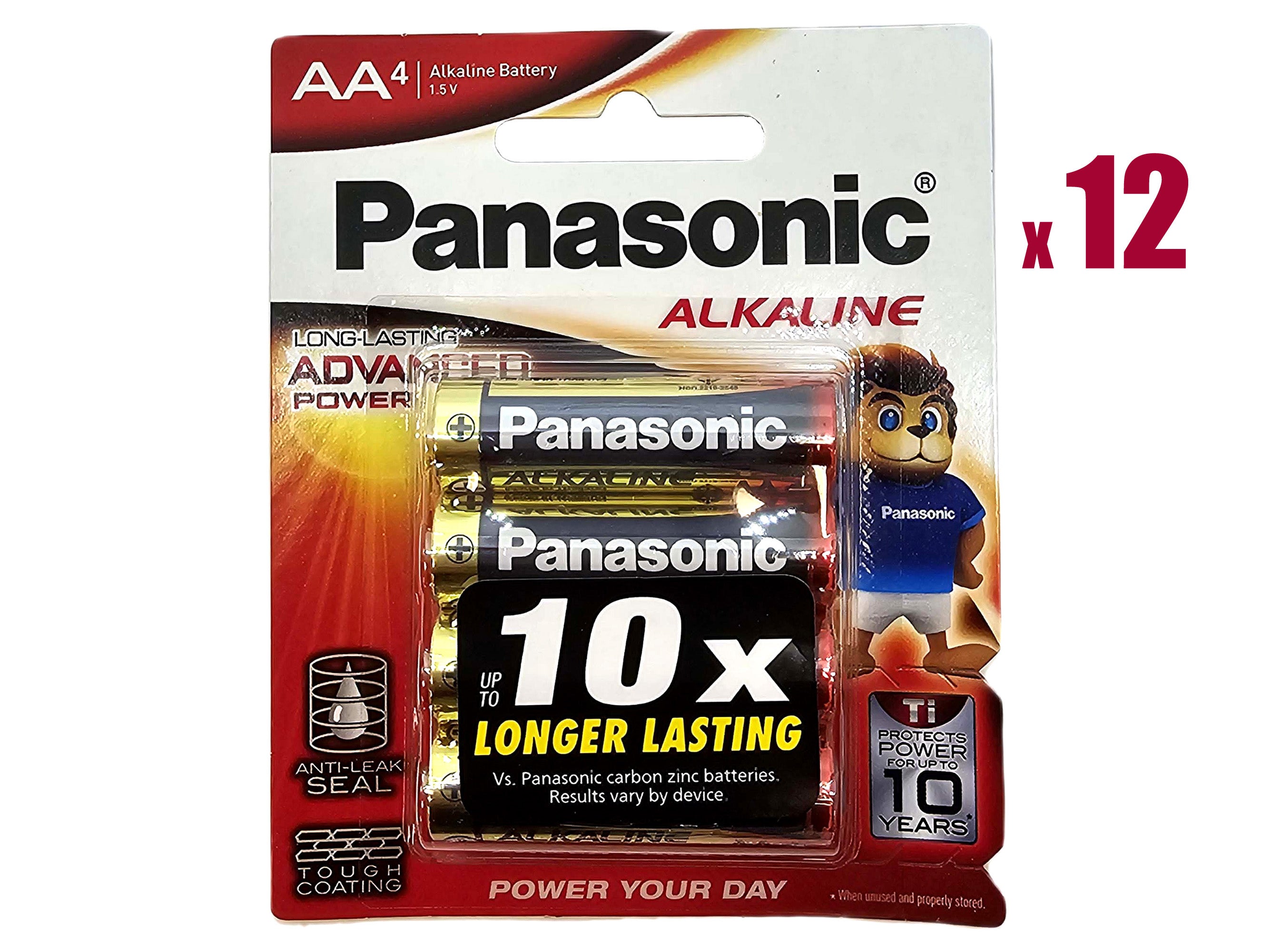 Panasonic AA (LR6) Alkaline Advanced Power Batteries - 48 Pack (AA4 x 12)