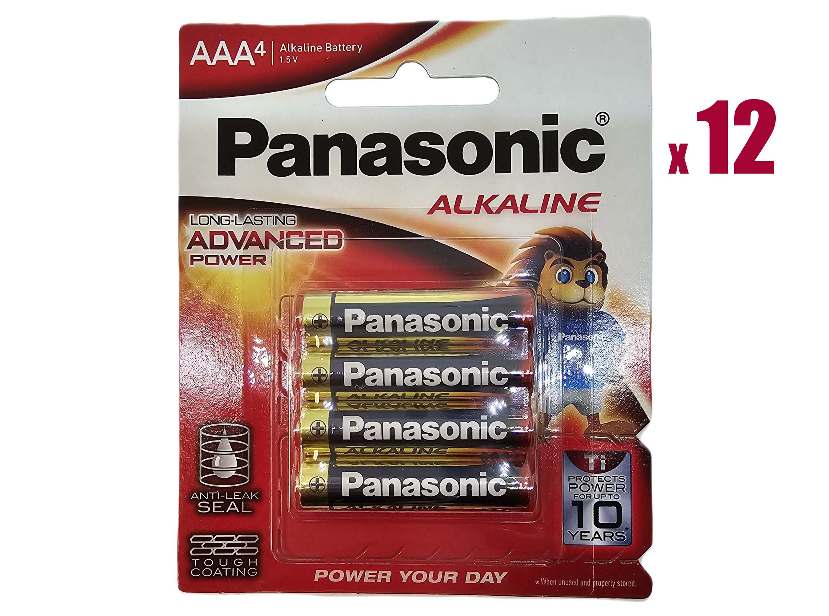 Panasonic AAA (LR03) Alkaline Advanced Power Batteries - 48 Pack (AAA4 x 12)