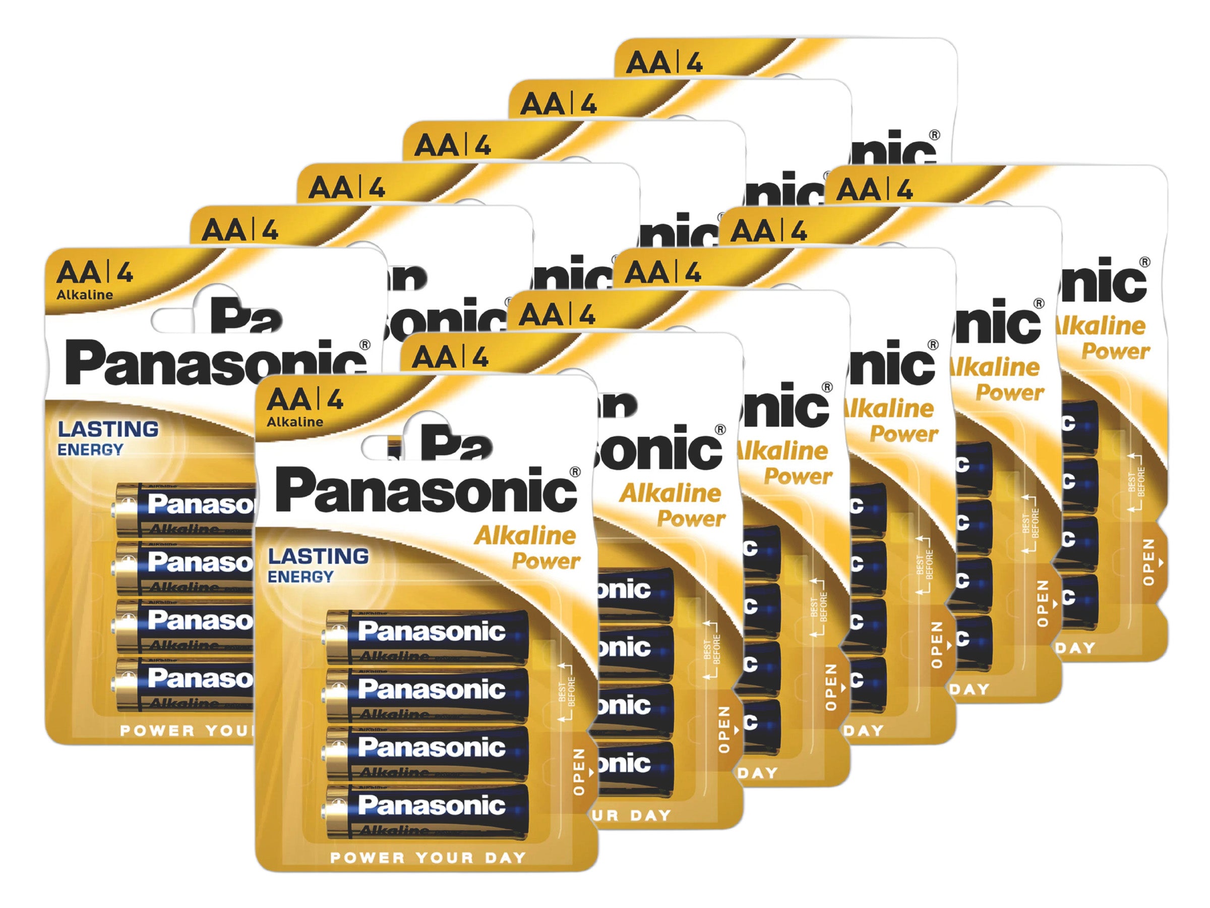 Panasonic AA (LR6) Alkaline Power Batteries - 48 Pack (AA4 x 12)