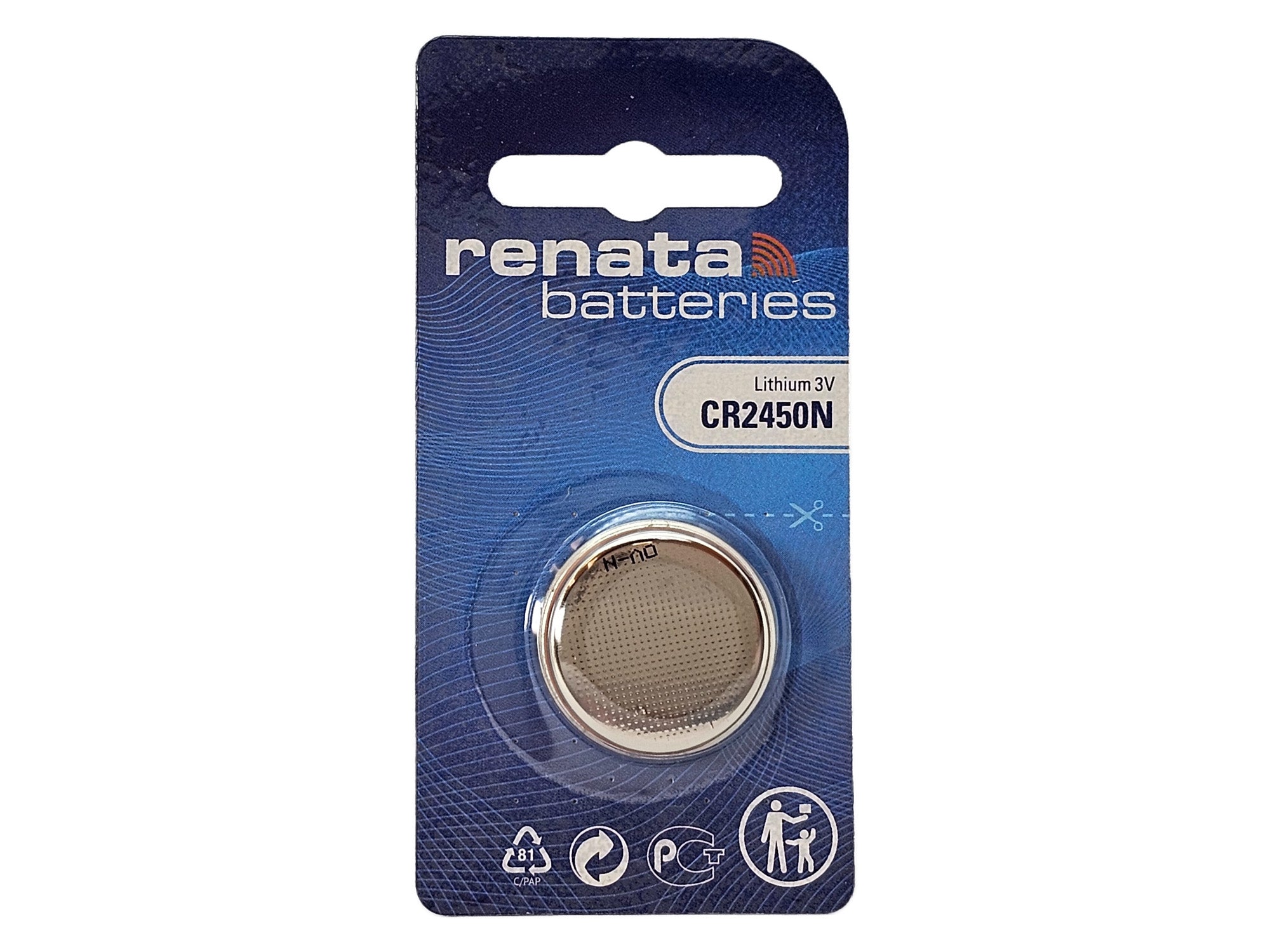 Renata CR2450N 3V Lithium Coin Battery - 1 Pack