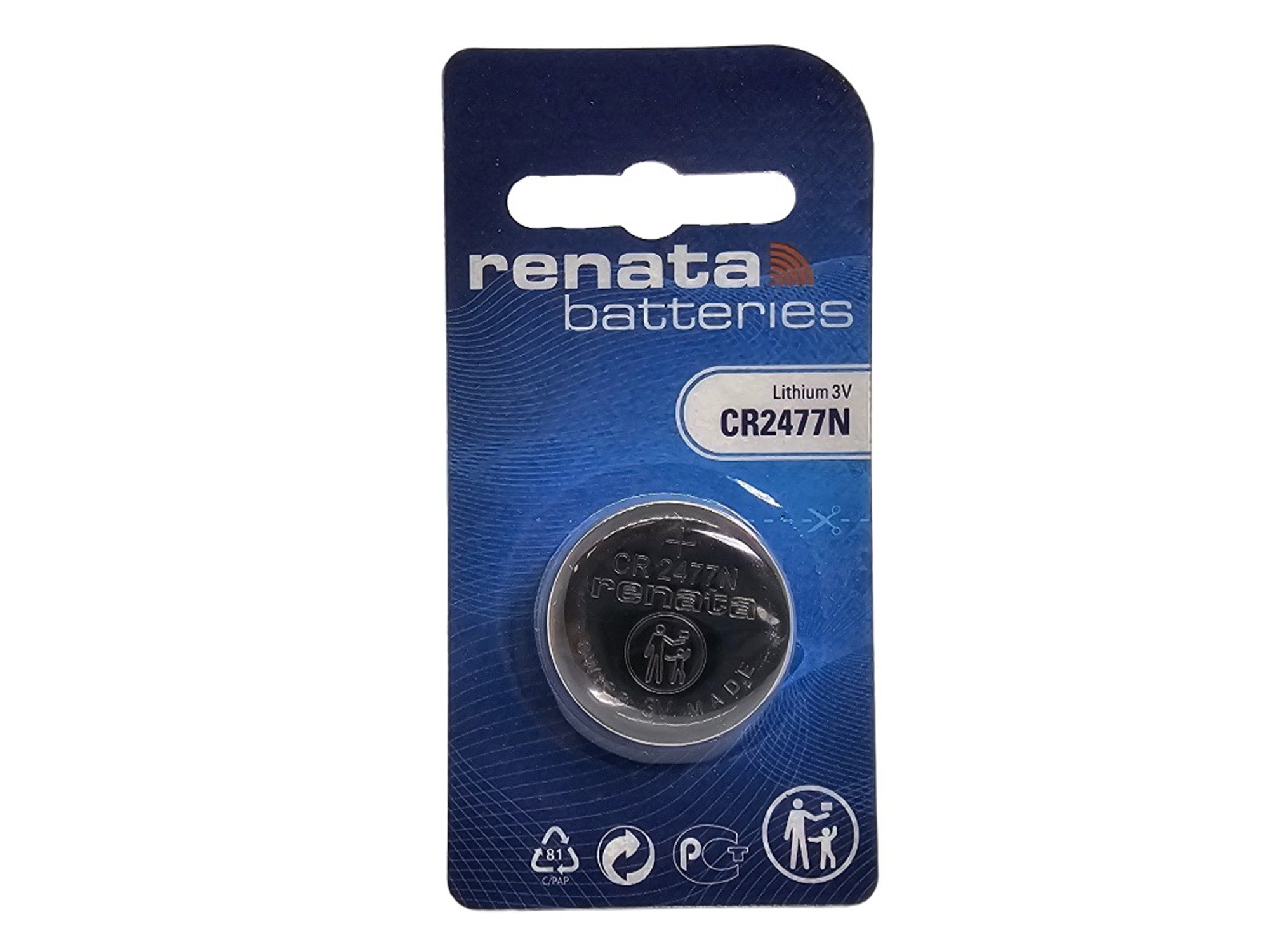 Renata CR2477N 3V Lithium Coin Battery - 1 Pack