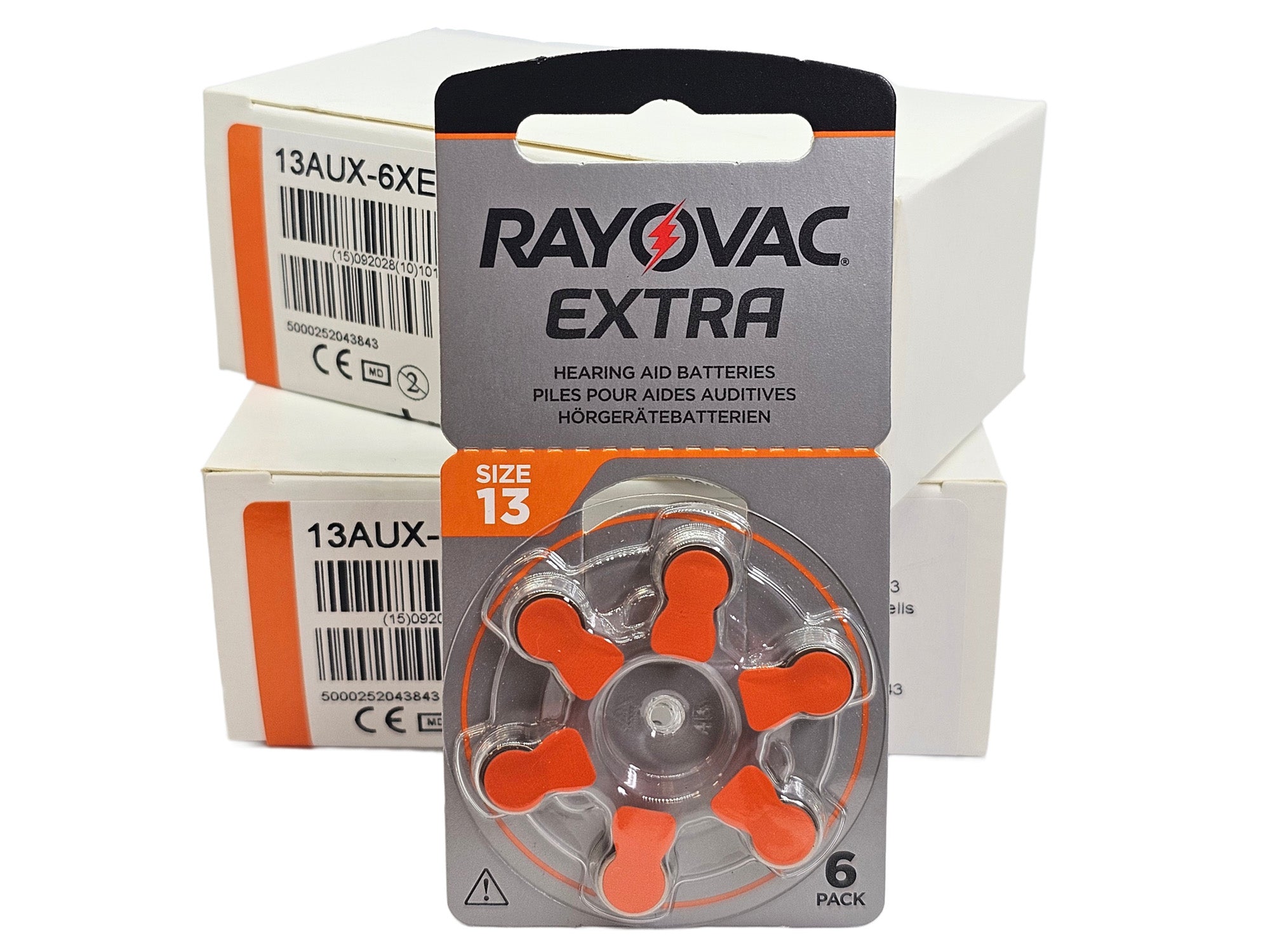 Rayovac Extra P13 (PR48, size 13) hearing aid batteries  - 120 Pack (2 boxes)