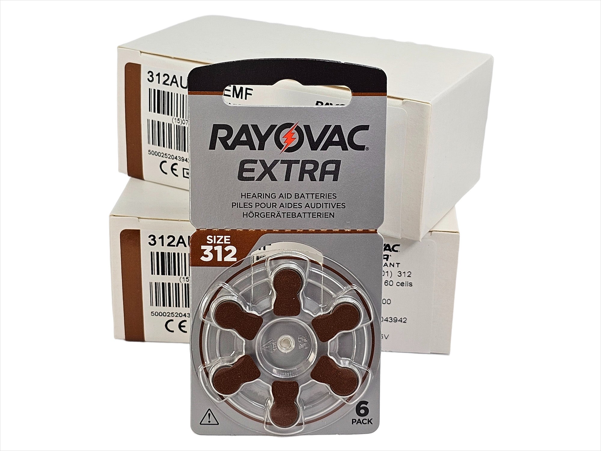 Rayovac Extra P312 (PR41, size 312) Zinc Air Hearing Aid - 120 batteries (2 box)