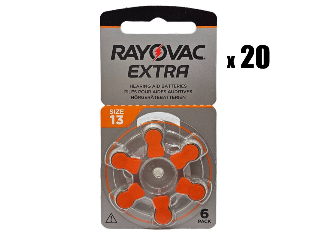Rayovac Extra P13 (PR48, size 13) hearing aid - 120 batteries (2 boxes)