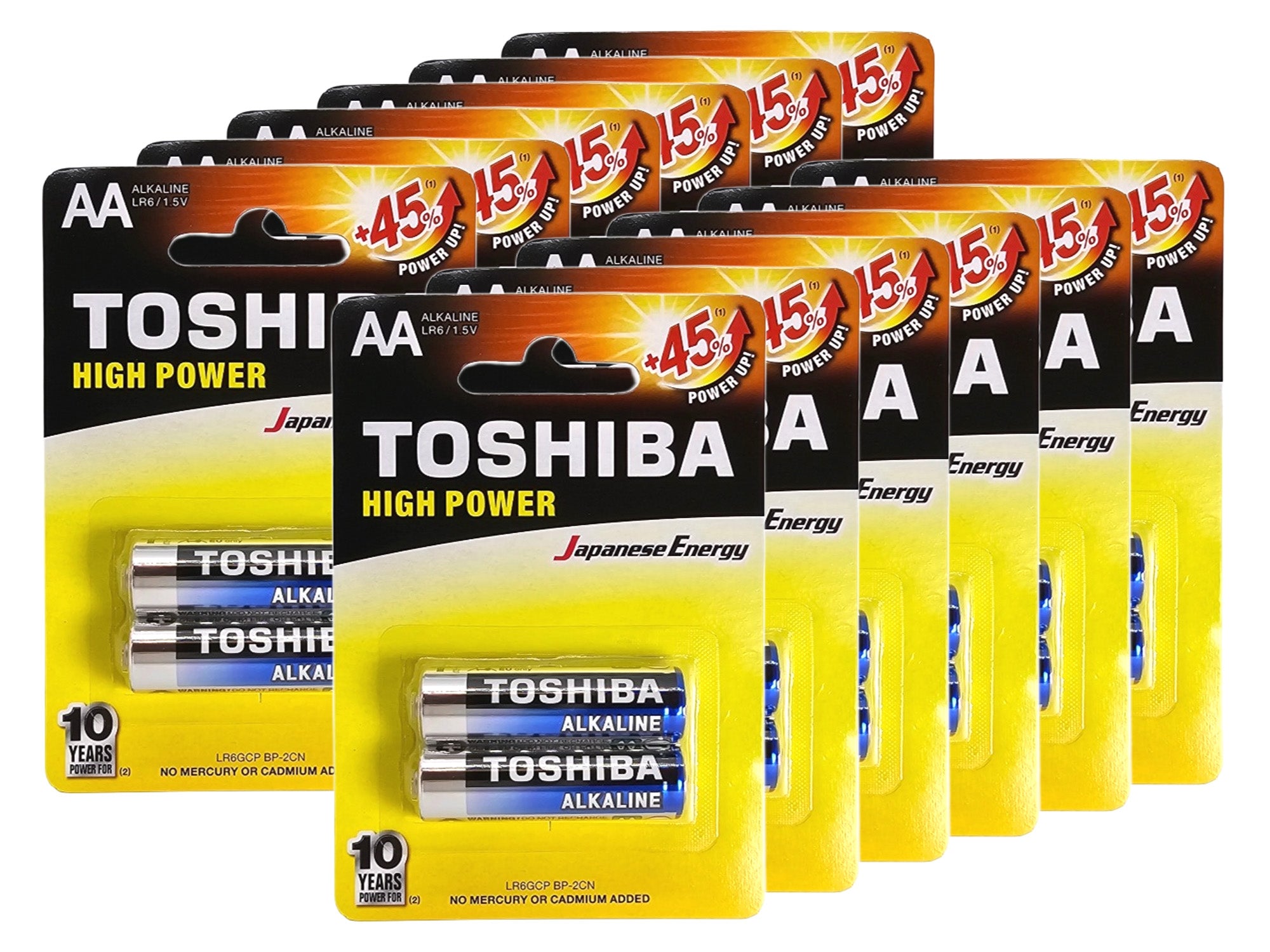 Toshiba AA High Power Alkaline Batteries - 24 Pack (AA2 x 12)