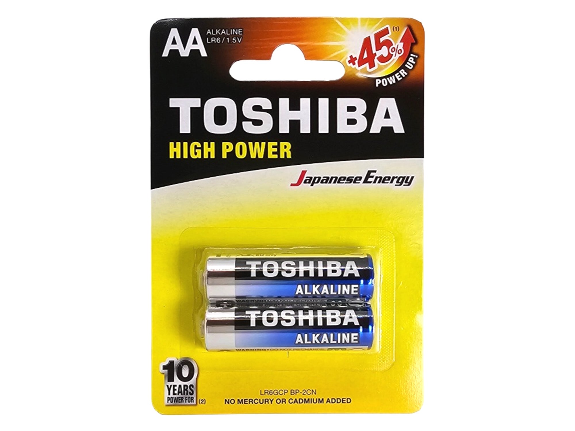 Toshiba AA High Power Alkaline Batteries - 2 Pack (AA2 x 1)